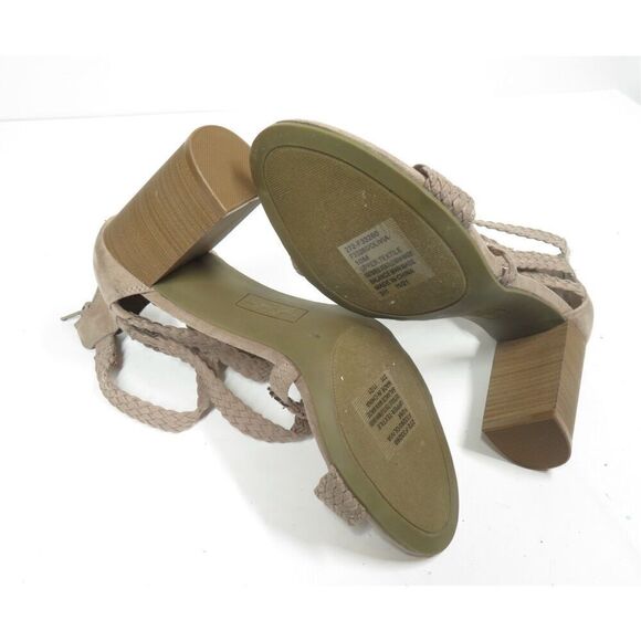 Vintage 7 Eight OLIVIA Lavender Braided Strappy Block Heel Sandals Women Size 10 - Picture 7 of 8